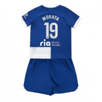 Billiga Atletico Madrid Alvaro Morata #19 Barnkläder Borta fotbollskläder till baby 2023-24 Kortärmad (+ Korta byxor)